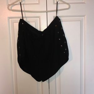 Black studded shorts